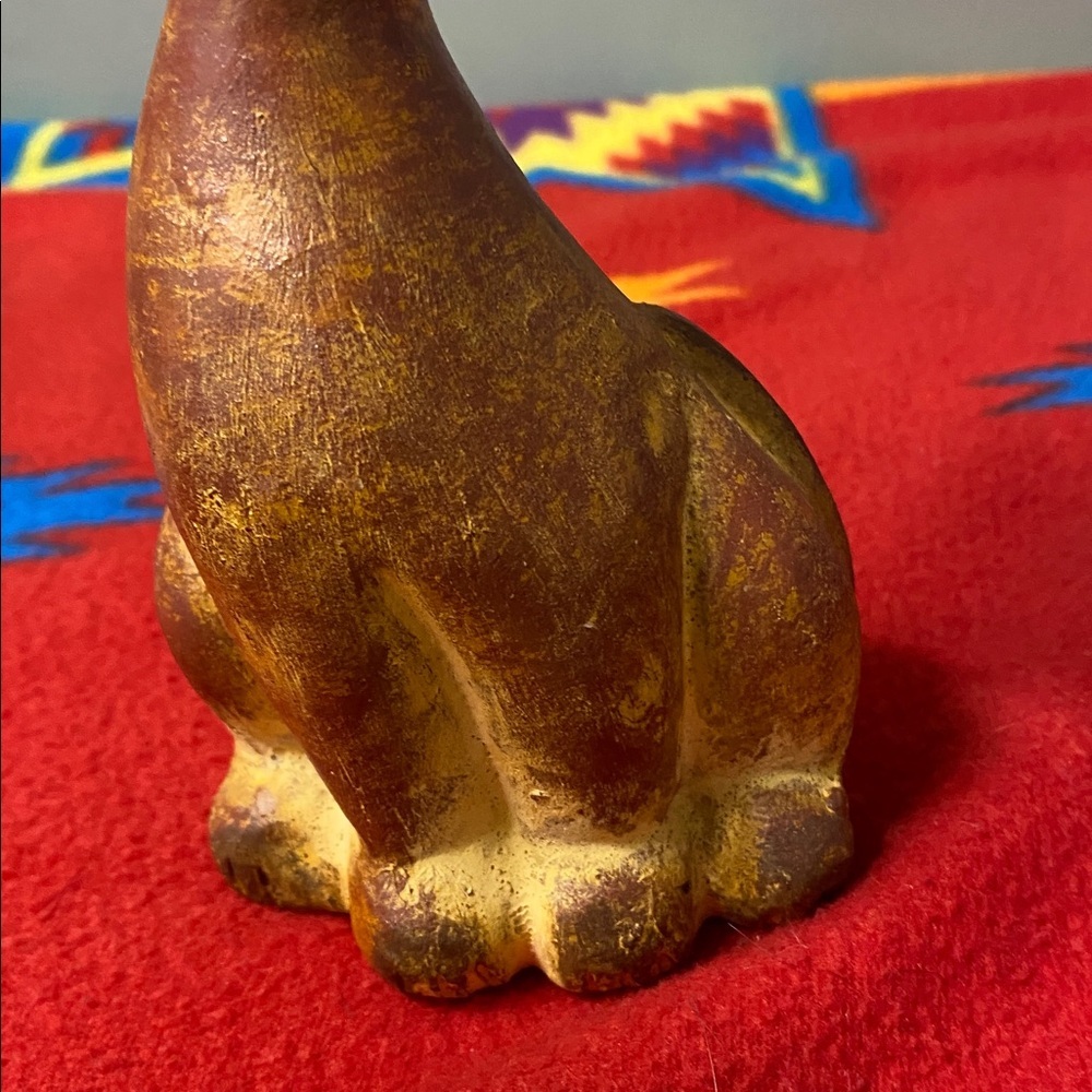 Vintage Terracotta / Clay Folk Art Cat Figurine - Picture 3 of 8